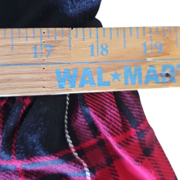 Torrid Plaid Challis to Knit Dress Plus Sz 2X Holiday Mini Dress NWOT Pockets - Picture 13 of 15